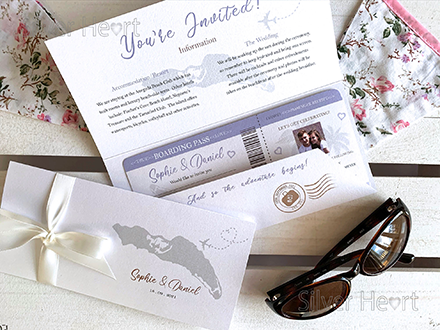 Wallet and Boarding Pass wedding invitations